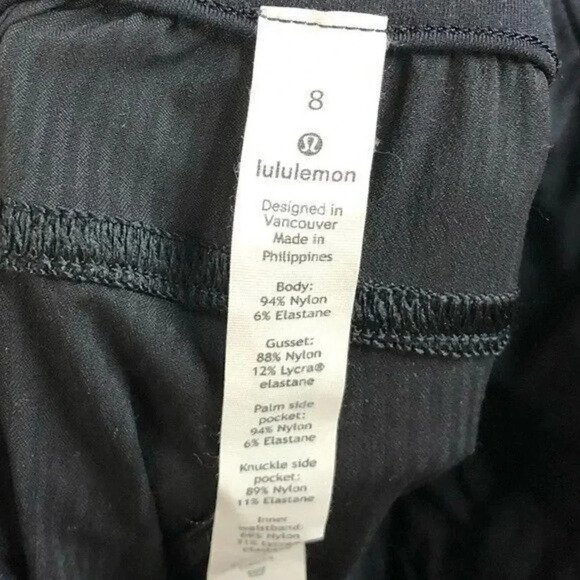Lululemon Beyond The Studio Slim Crop Black Athletic Pants 8 - Picture 5 of 5